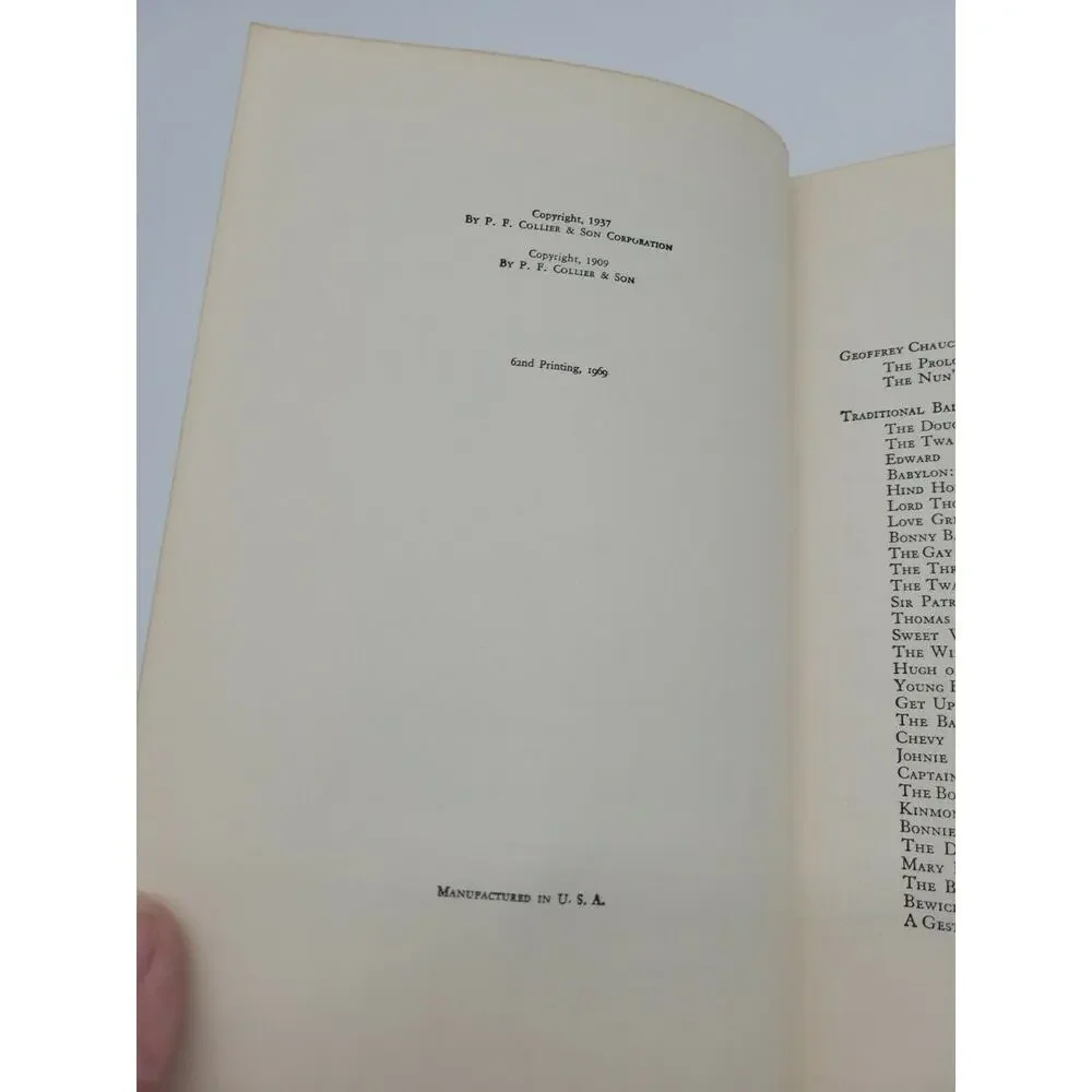 Harvard Classics‎ Chaucer To Gray 1969 Deluxe Registered edition Poetry Vol 1
